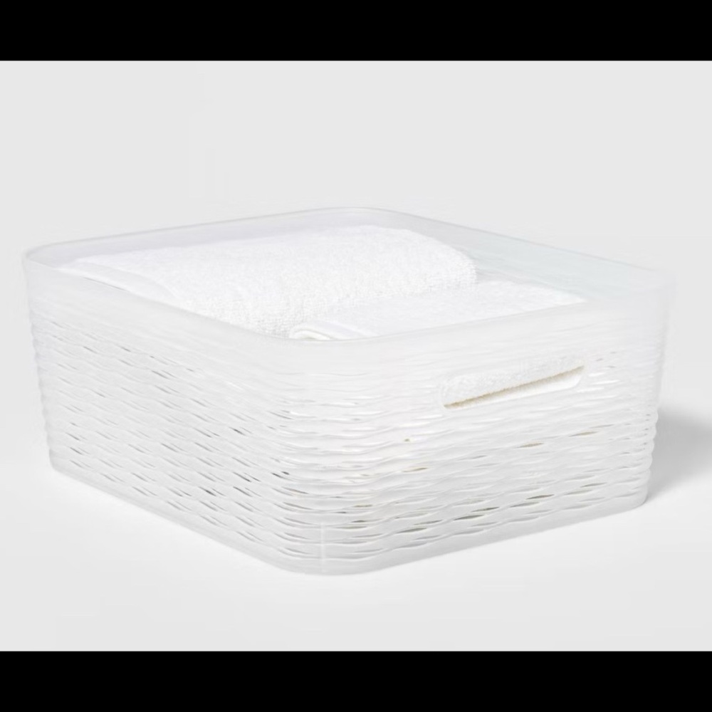 ▫️Brightroom™ Wave Medium Storage Bins (Narrow+Regular)- Translucent◻️